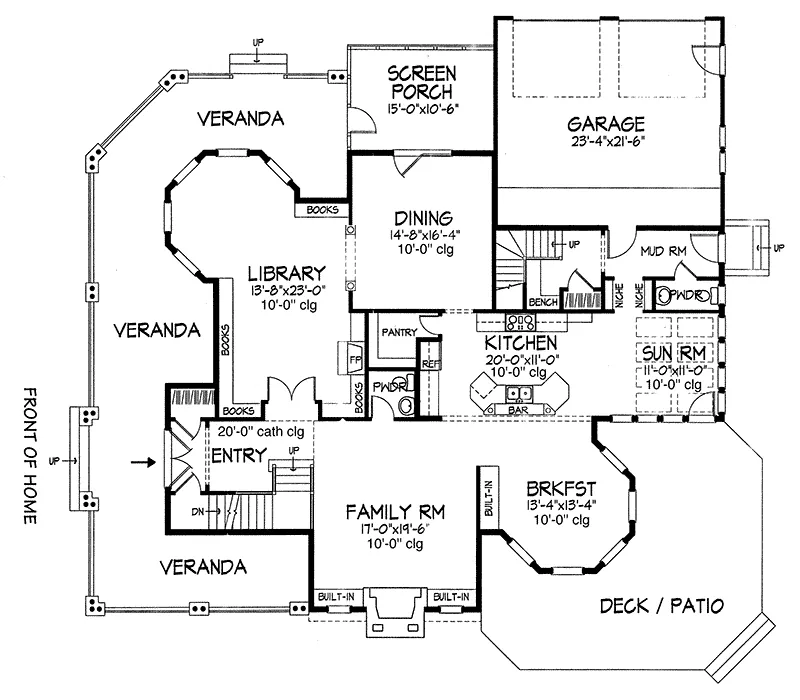 Victorian House Plan First Floor - Encanto Victorian Home 072D-0133 - Search House Plans and More
