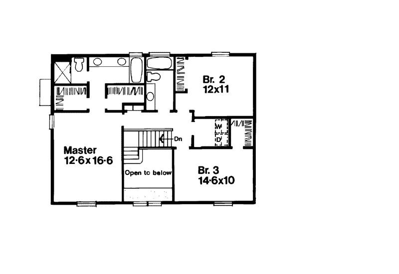 Farmhouse Plan Second Floor - Mifflin Waterfront Country Home 072D-0135 - Shop House Plans and More