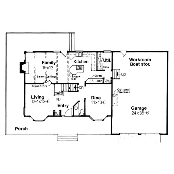 Farmhouse Plan First Floor - Alsatia Sprawling  Farmhouse 072D-0136 - Search House Plans and More