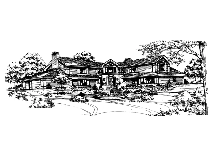 Southern House Plan Front of Home - Ronnenberg Luxury Home 072D-0137 - Shop House Plans and More