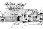 Modern House Plan Front of Home - Bethpage Ranch Home 072D-0139 - Search House Plans and More