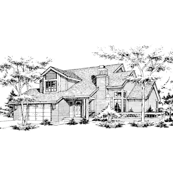 Contemporary House Plan Front of Home - Monroe Knoll Bungalow Home 072D-0140 - Shop House Plans and More