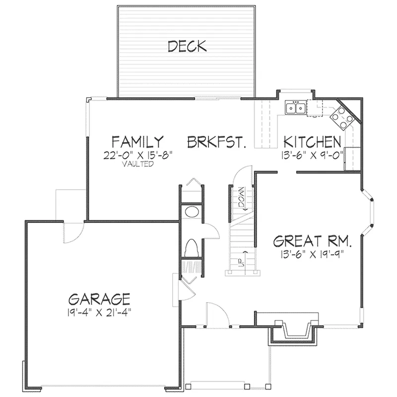 Country House Plan First Floor - Eidelmann Craftsman Home 072D-0143 - Search House Plans and More