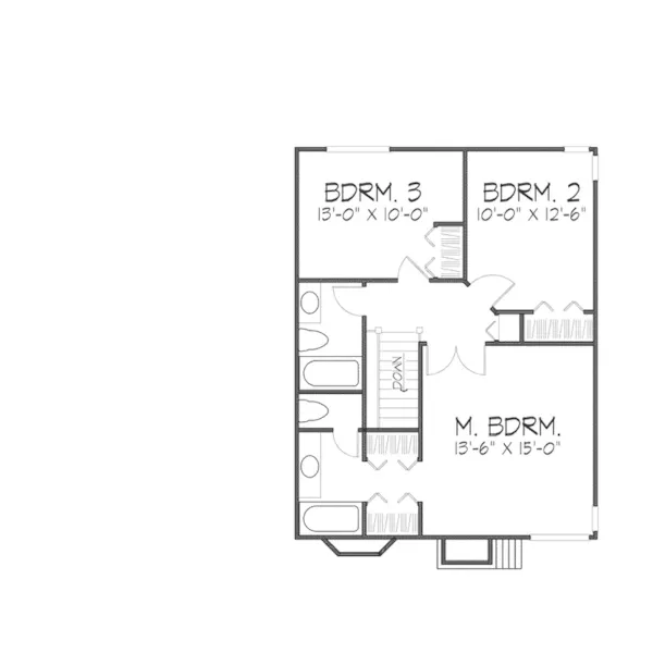 Contemporary House Plan Second Floor - Eidelmann Craftsman Home 072D-0143 - Search House Plans and More