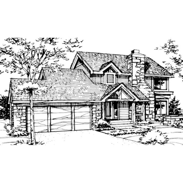 Contemporary House Plan Front of Home - Eidelmann Craftsman Home 072D-0143 - Search House Plans and More