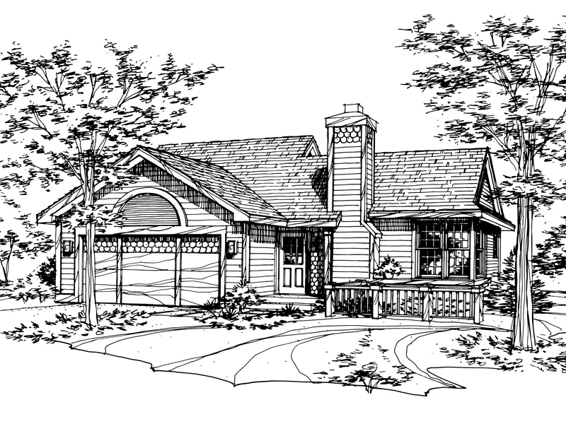 Country House Plan Front of Home - Papillon Country Ranch Home 072D-0147 - Shop House Plans and More