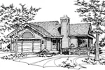 Country House Plan Front of Home - Papillon Country Ranch Home 072D-0147 - Shop House Plans and More