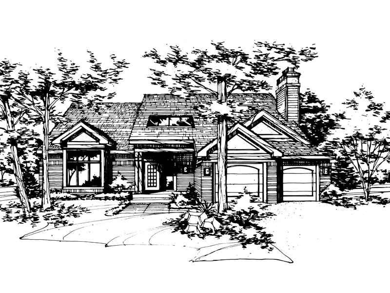 Contemporary House Plan Front of Home - Dante Place Traditional Home 072D-0150 - Search House Plans and More