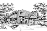 Traditional House Plan Front of Home - Powder Ridge Two-Story Duplex 072D-0151 - Shop House Plans and More