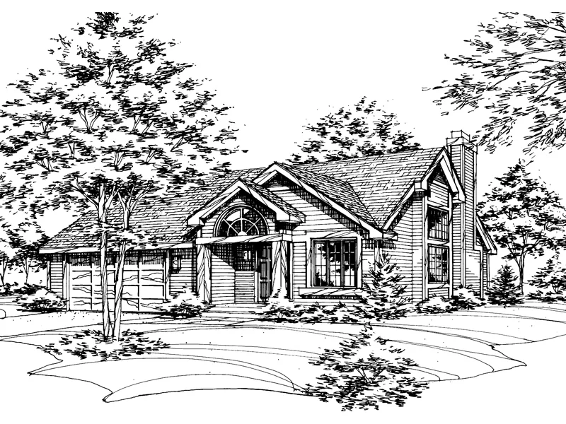 Traditional House Plan Front of Home - Myron Traditional Home 072D-0152 - Shop House Plans and More