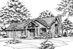 Contemporary House Plan Front of Home - Myron Traditional Home 072D-0152 - Shop House Plans and More