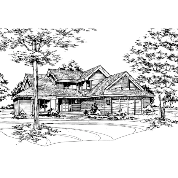 Southern House Plan Front of Home - Rosebud Orchard Country Home 072D-0154 - Shop House Plans and More