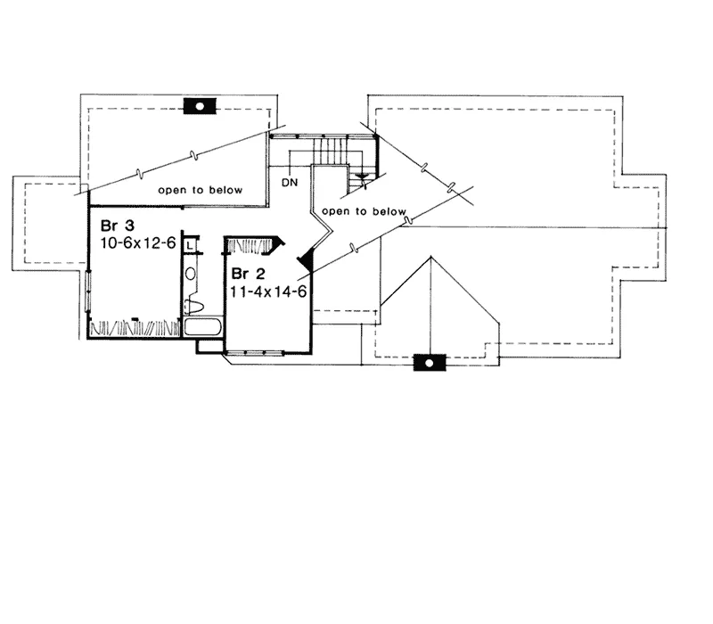 Traditional House Plan Second Floor - Cornneto Traditional Home 072D-0155 - Search House Plans and More