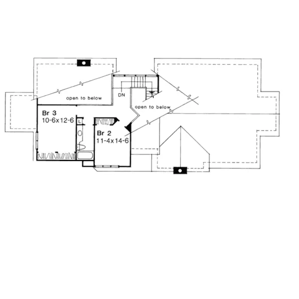 Traditional House Plan Second Floor - Cornneto Traditional Home 072D-0155 - Search House Plans and More