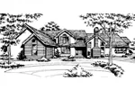 Modern House Plan Front of Home - Cornneto Traditional Home 072D-0155 - Search House Plans and More