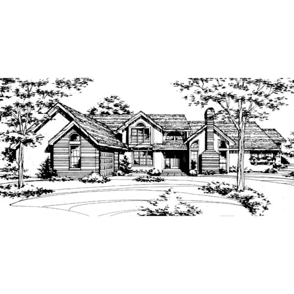 Traditional House Plan Front of Home - Cornneto Traditional Home 072D-0155 - Search House Plans and More