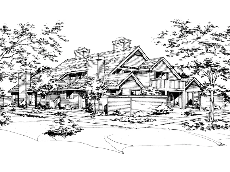 Multi-Family House Plan Front of Home - Colonia Park Spacious Sixplex 072D-0158 - Search House Plans and More