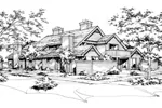 Mountain House Plan Front of Home - Colonia Park Spacious Sixplex 072D-0158 - Search House Plans and More