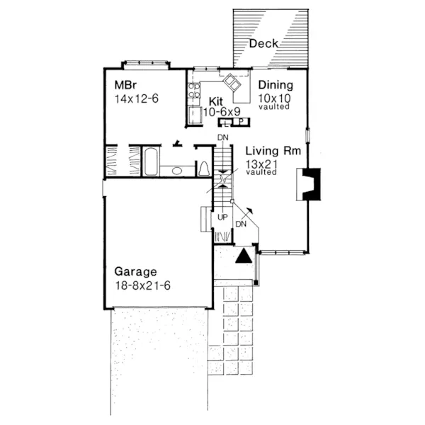 Modern House Plan First Floor - Raleigh Hill Ranch Home 072D-0159 - Shop House Plans and More