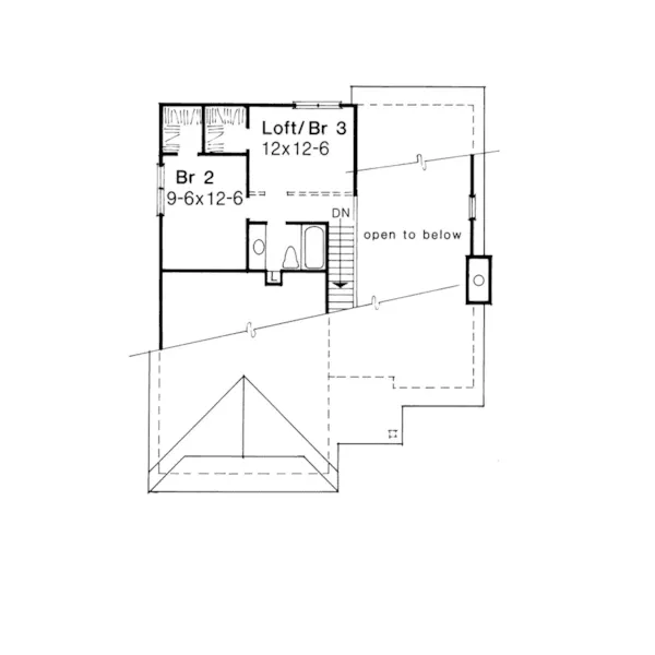 Modern House Plan Second Floor - Raleigh Hill Ranch Home 072D-0159 - Shop House Plans and More