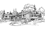 Traditional House Plan Front of Home - Gadbury Rustic Fourplex 072D-0161 - Search House Plans and More