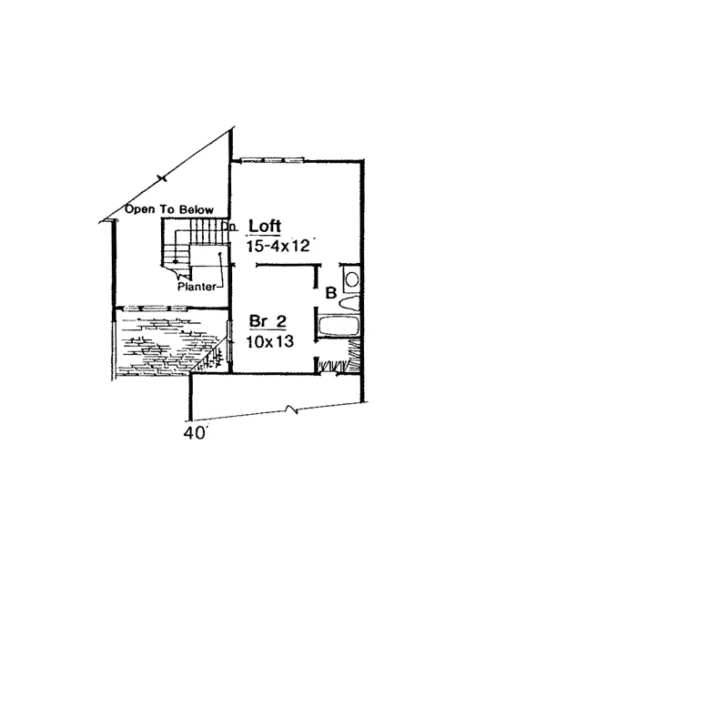 Multi-Family House Plan Second Floor - Bevo Creek Rustic Duplex 072D-0162 - Search House Plans and More