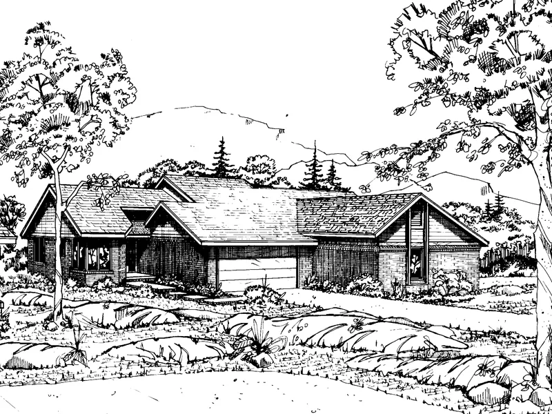 Multi-Family House Plan Front of Home - Bevo Creek Rustic Duplex 072D-0162 - Search House Plans and More