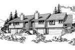 Multi-Family House Plan Front of Home - Robbins Mill Two-Story Fourplex 072D-0165 - Shop House Plans and More