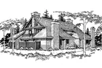 Multi-Family House Plan Front of Home - Pacific Park Rustic Fourplex 072D-0166 - Shop House Plans and More