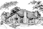 Contemporary House Plan Front of Home - Palasano Rustic Fourplex 072D-0167 - Shop House Plans and More