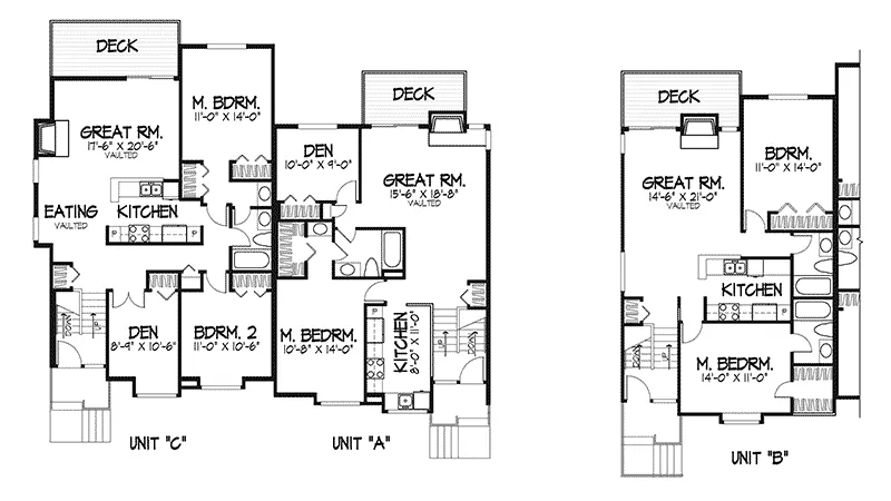 Southern House Plan First Floor - Salem Way Neoclassical Triplex 072D-0175 - Shop House Plans and More