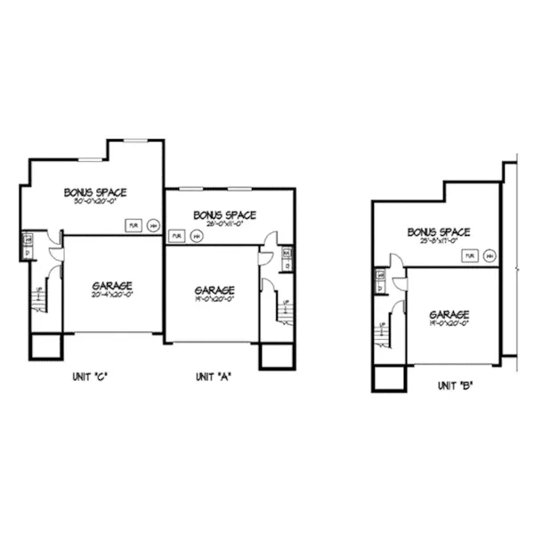 Southern House Plan Lower Level Floor - Salem Way Neoclassical Triplex 072D-0175 - Shop House Plans and More