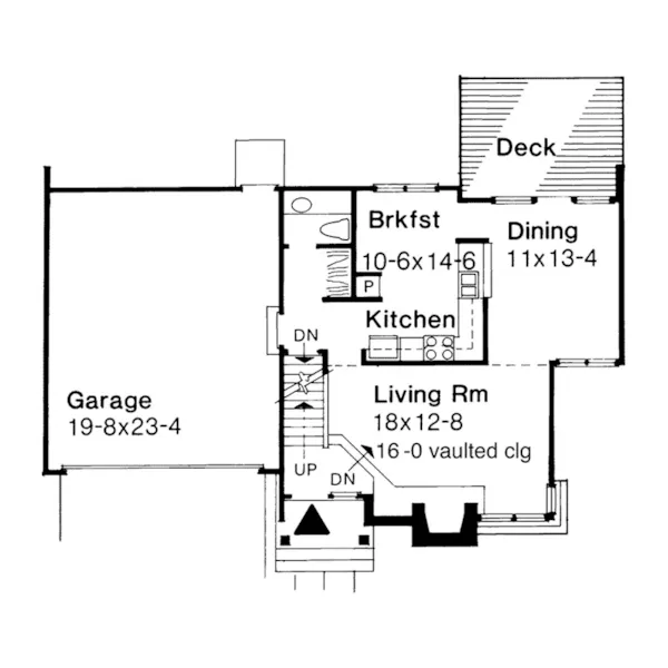 Traditional House Plan First Floor - Donelson Point Traditional Home 072D-0176 - Search House Plans and More