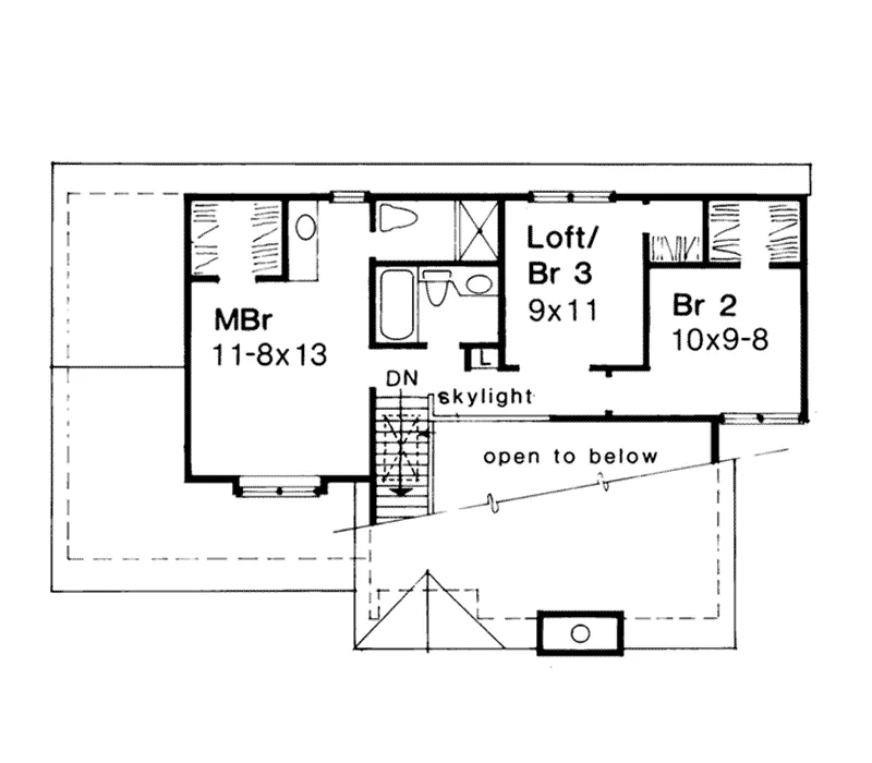 Southern House Plan Second Floor - Donelson Point Traditional Home 072D-0176 - Search House Plans and More
