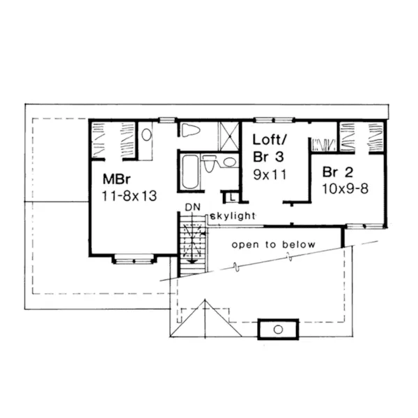 Traditional House Plan Second Floor - Donelson Point Traditional Home 072D-0176 - Search House Plans and More