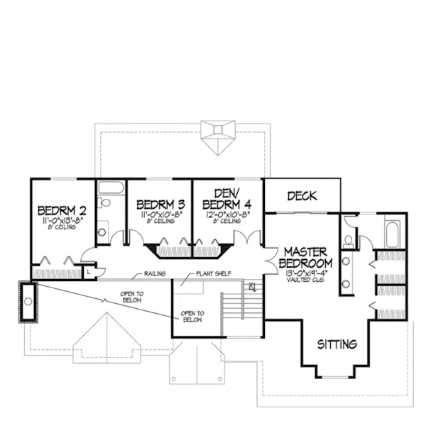 Southern House Plan Second Floor - Cardiff Manor Luxury Home 072D-0177 - Search House Plans and More