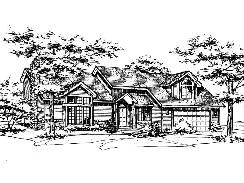 Contemporary House Plan Front of Home - Cardiff Manor Luxury Home 072D-0177 - Search House Plans and More