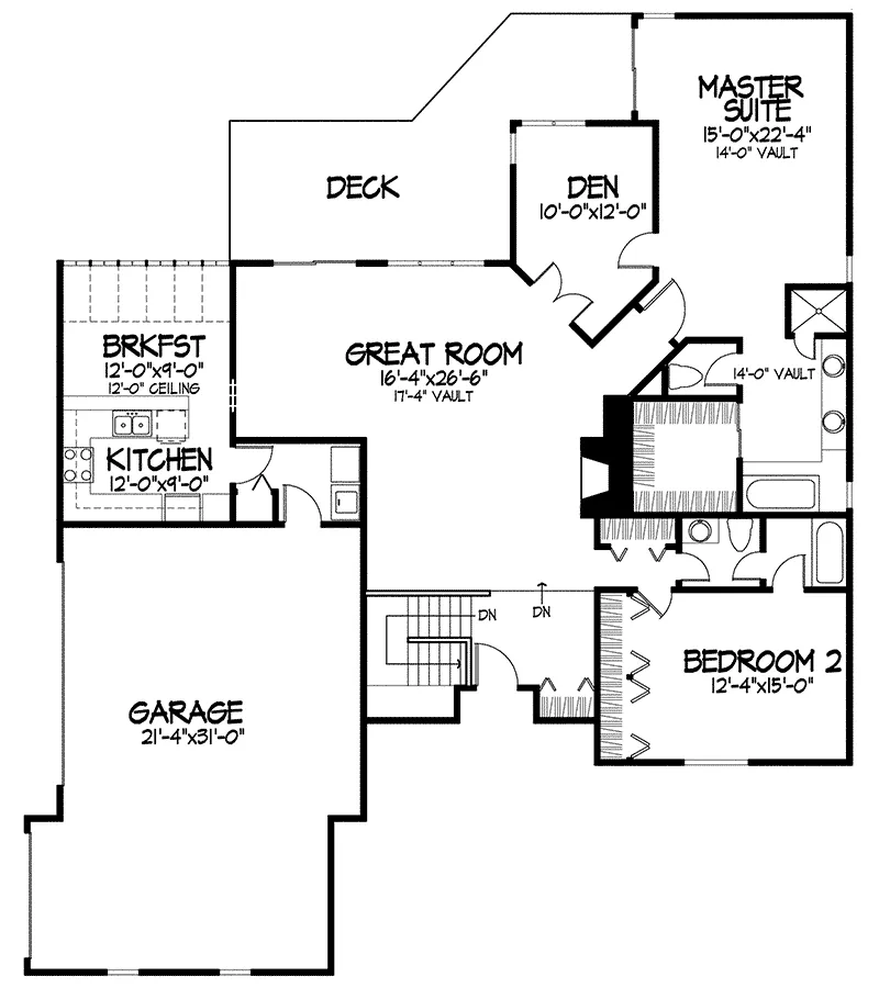 Neoclassical House Plan First Floor - Ryder Ranch Home 072D-0178 - Shop House Plans and More