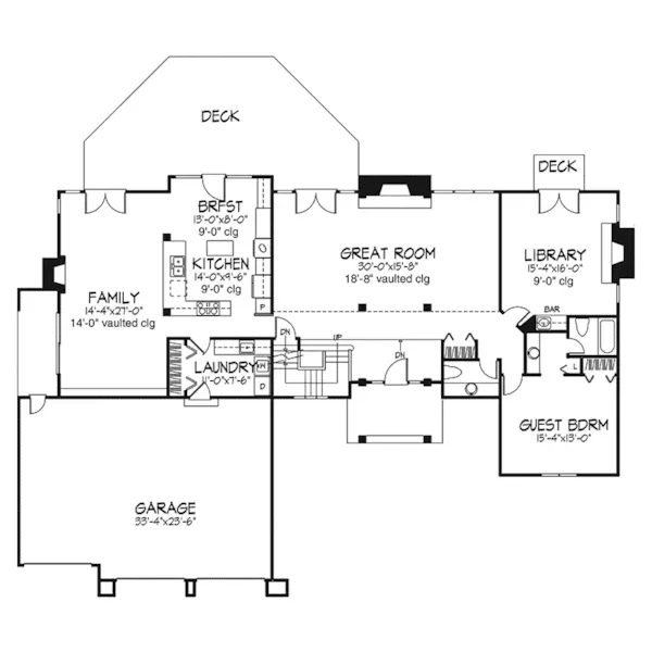 Modern House Plan First Floor - Bergen Manor Luxury Home 072D-0179 - Search House Plans and More