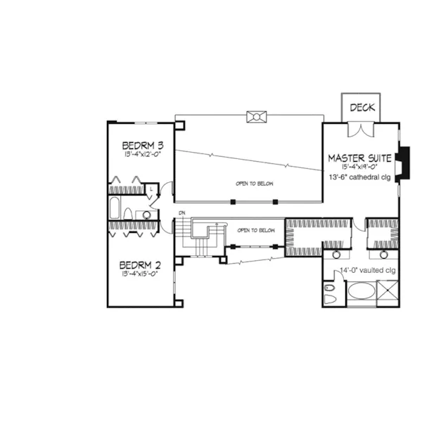 Modern House Plan Second Floor - Bergen Manor Luxury Home 072D-0179 - Search House Plans and More