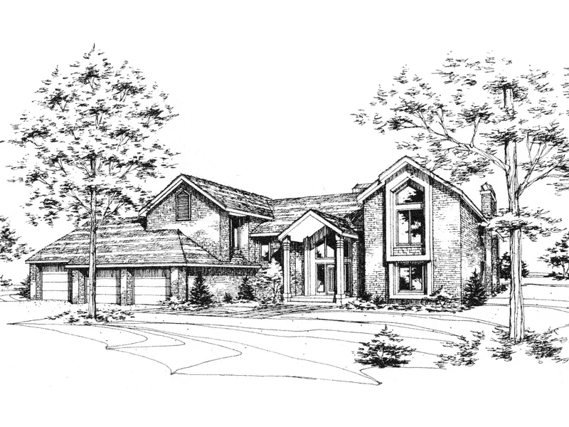 Luxury House Plan Front of Home - Bergen Manor Luxury Home 072D-0179 - Search House Plans and More