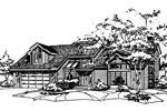 Traditional House Plan Front of Home - Jordan Lee Rustic Home 072D-0180 - Search House Plans and More