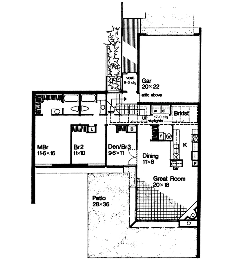 Traditional House Plan First Floor - Emily Way Contemporary Home 072D-0181 - Search House Plans and More