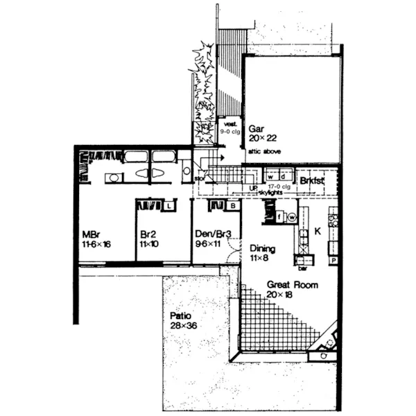 Southern House Plan First Floor - Emily Way Contemporary Home 072D-0181 - Search House Plans and More