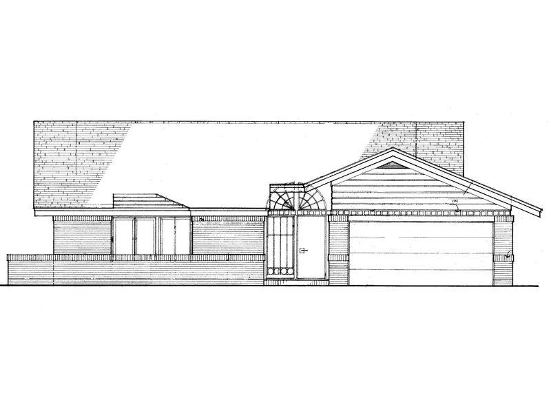 Modern House Plan Front of Home - Remington Ranch Home 072D-0183 - Shop House Plans and More