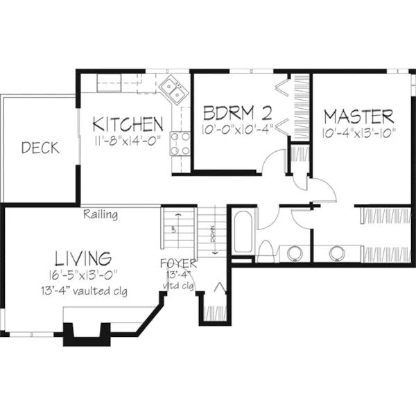 Modern House Plan First Floor - Norwell Contemporary Home 072D-0184 - Shop House Plans and More