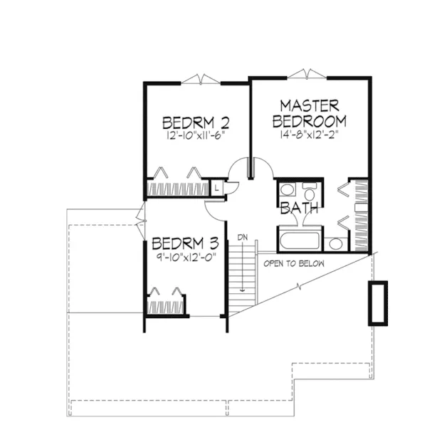 Modern House Plan Second Floor - Pikeview Rustic Home 072D-0185 - Shop House Plans and More