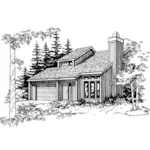 Modern House Plan Front of Home - Pikeview Rustic Home 072D-0185 - Shop House Plans and More