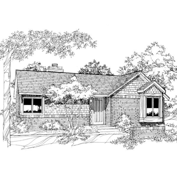 Country House Plan Front of Home - Windyhill Ranch Home 072D-0189 - Shop House Plans and More