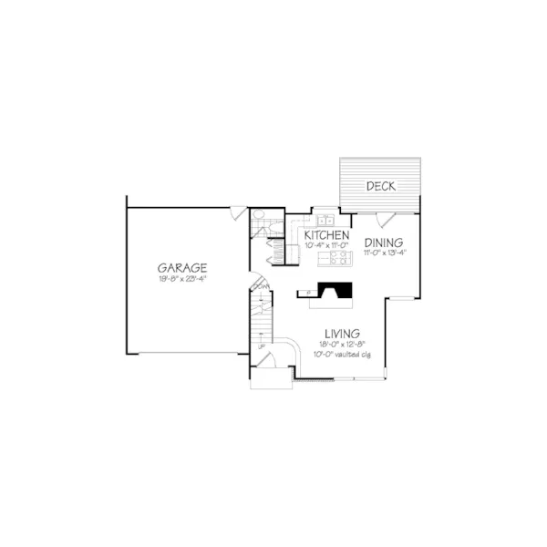 Southern House Plan First Floor - Cedar Rapids Country Style Home 072D-0191 - Search House Plans and More